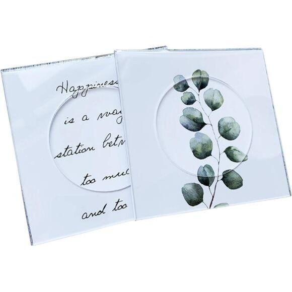 Set of 6 clear acrylic drink coasters with insert for cocktail napkins table dec - Picture 3 of 8